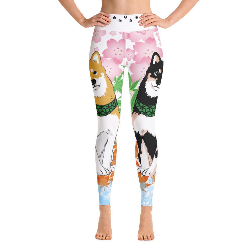 Seasons of Shiba Yoga Leggings