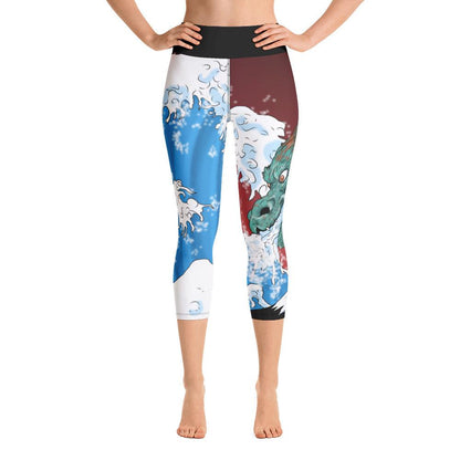 Dragon of the Waves Yoga Capri Leggings - Rocky Mountain Dragons LLC