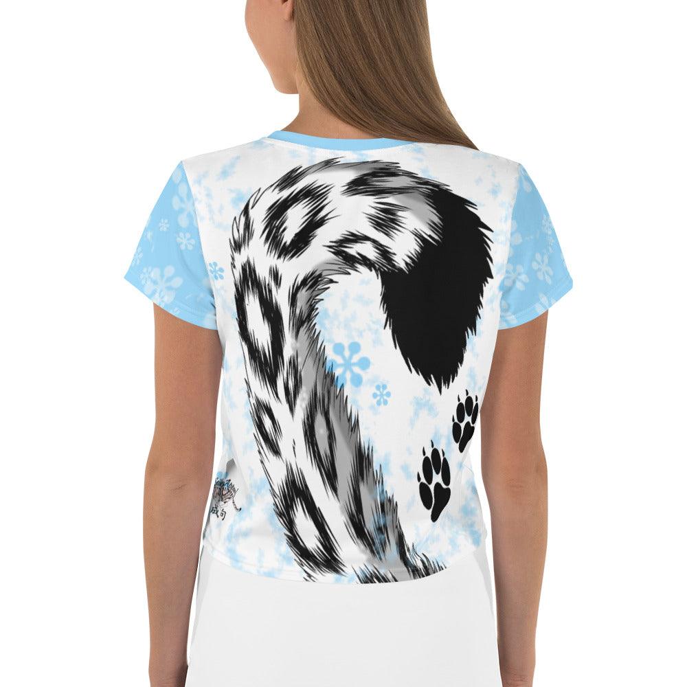 Snow Leopard Crop Tee - Rocky Mountain Dragons LLC