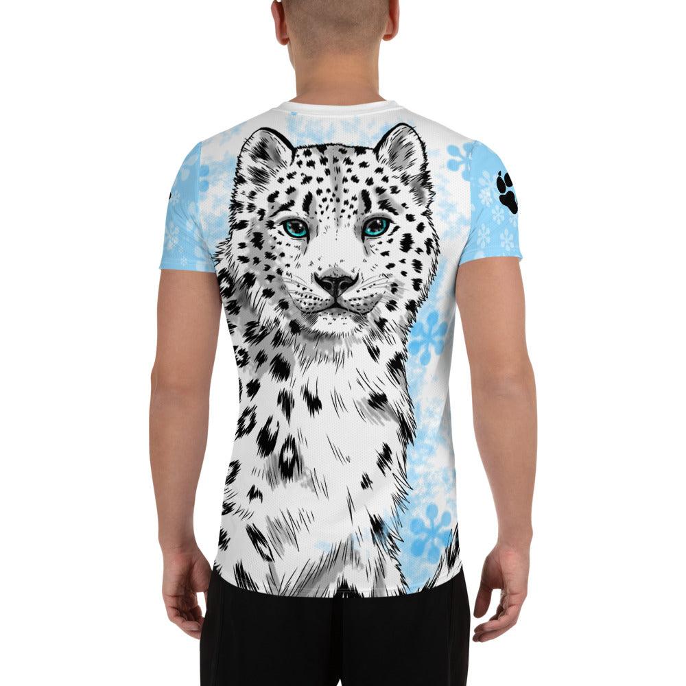 Snow Leopard Men's Athletic T-shirt – Rocky Mountain Dragons LLC
